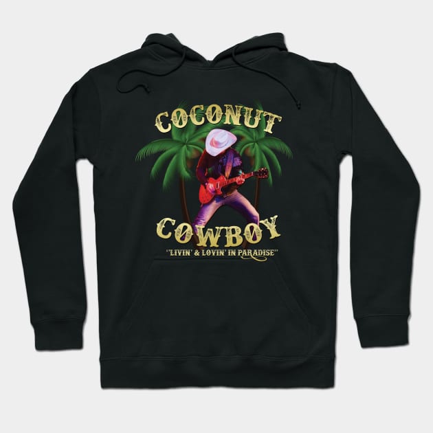 "Coconut Cowboy, Les Paul & Palm Trees" Hoodie by The Coconut Cowboy